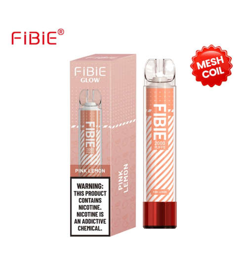 ECigarettes Fibie Glow 2000 Puffs Rechargeable Disposable Vape Pink Lemon was sold for 85.